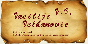 Vasilije Velkanović vizit kartica